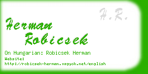 herman robicsek business card